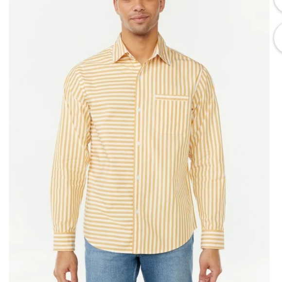 Free Asse Other - Free Assembly Poplin Shirt Bright Gold XXXL New NWT